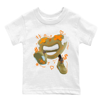 5s Olive shirt to match jordans Walk In Love sneaker tees Air Jordan 5 Olive SNRT sneaker release tees baby toddler White 2 cotton Shirt