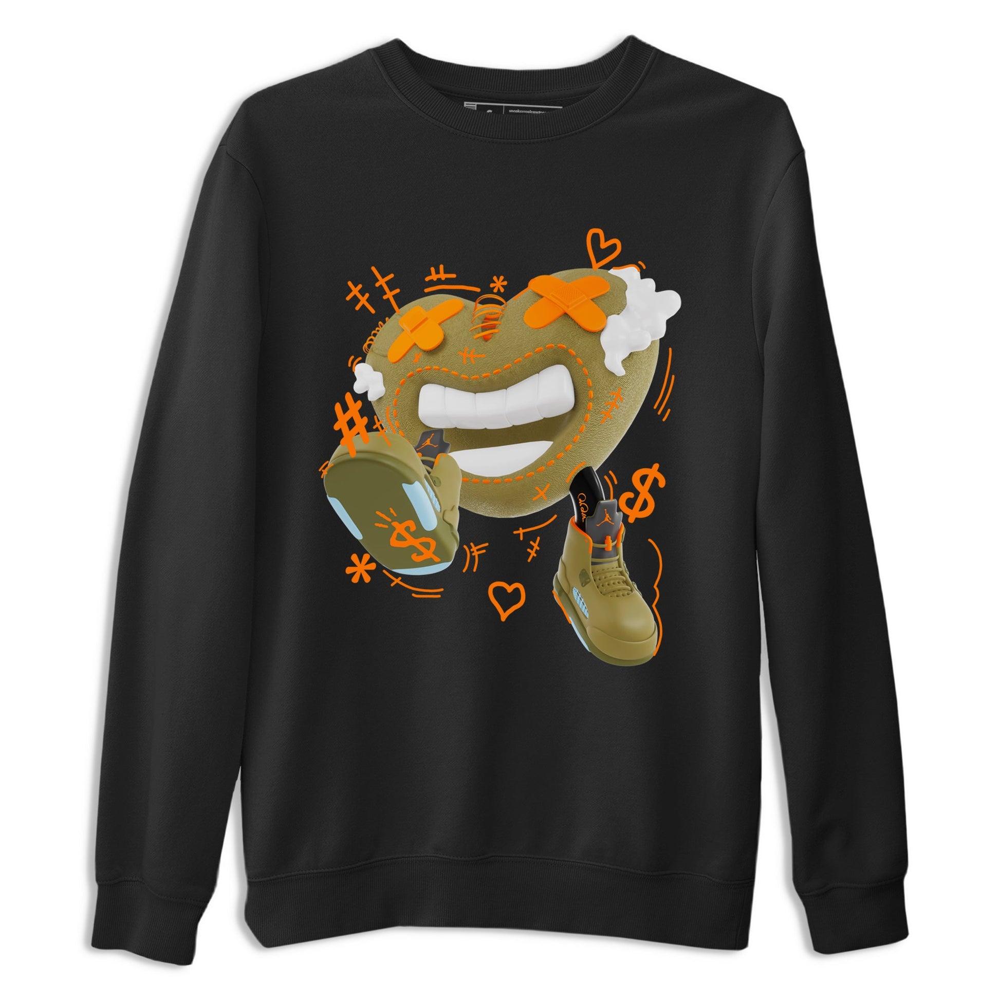 5s Olive shirt to match jordans Walk In Love sneaker tees Air Jordan 5 Olive SNRT Sneaker Release Tees unisex cotton Black 2 crew neck shirt