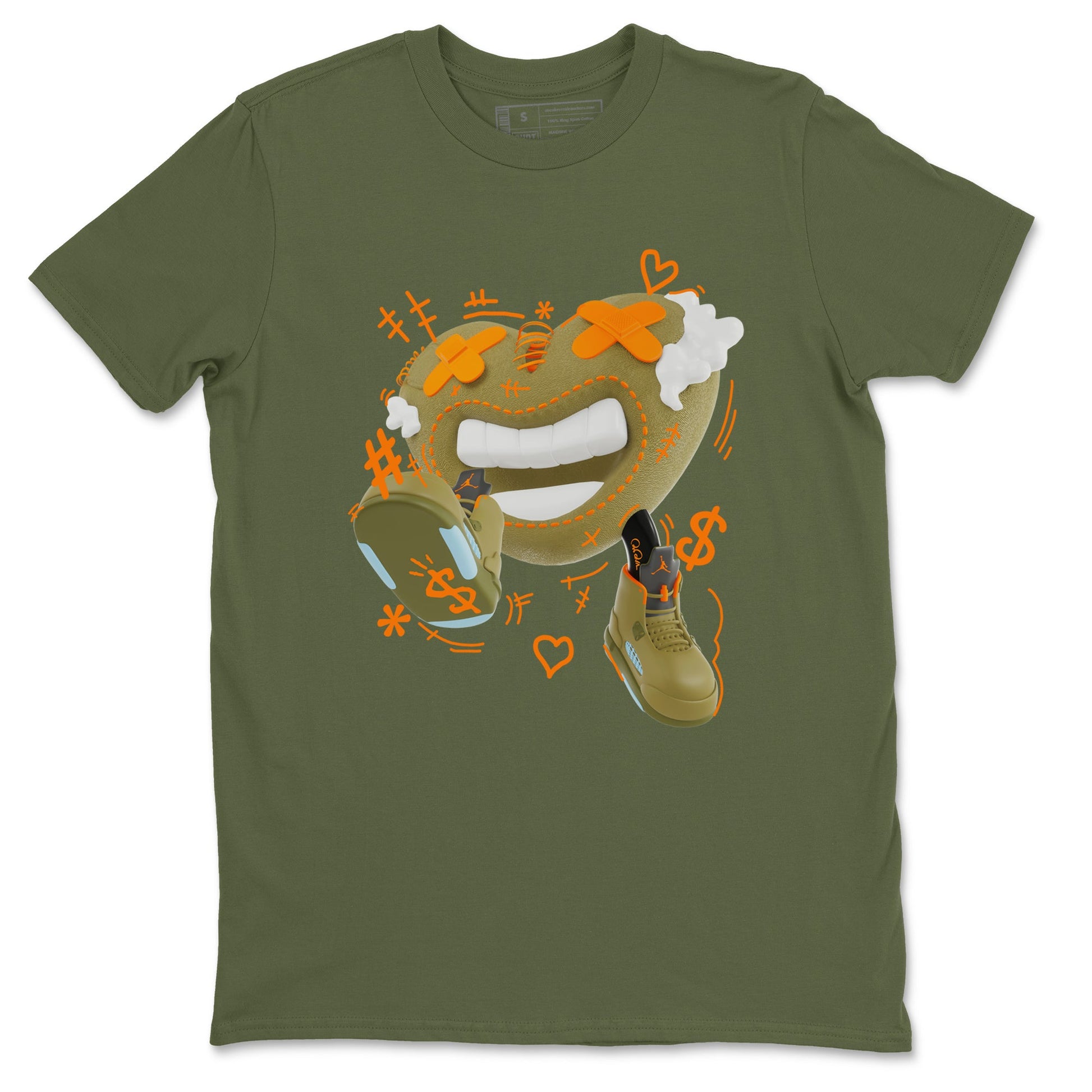 5s Olive shirt to match jordans Walk In Love sneaker tees Air Jordan 5 Olive SNRT Sneaker Release Tees unisex cotton Military Green 2 crew neck shirt