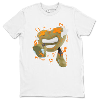 5s Olive shirt to match jordans Walk In Love sneaker tees Air Jordan 5 Olive SNRT Sneaker Release Tees unisex cotton White 2 crew neck shirt