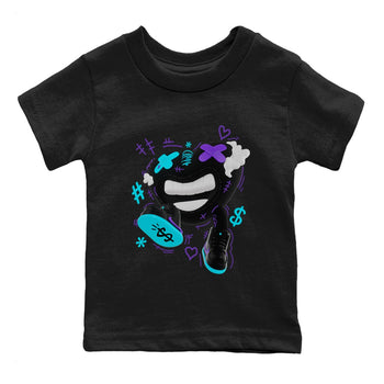 Air Jordan 6 Aqua shirt to match jordans Walk In Love sneaker tees AJ6 Aqua SNRT Sneaker Release Tees Baby Toddler Black 2 T-Shirt