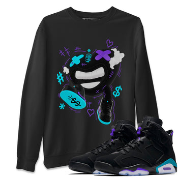 Air Jordan 6 Aqua shirt to match jordans Walk In Love sneaker tees AJ6 Aqua SNRT Sneaker Release Tees Unisex Black 1 T-Shirt