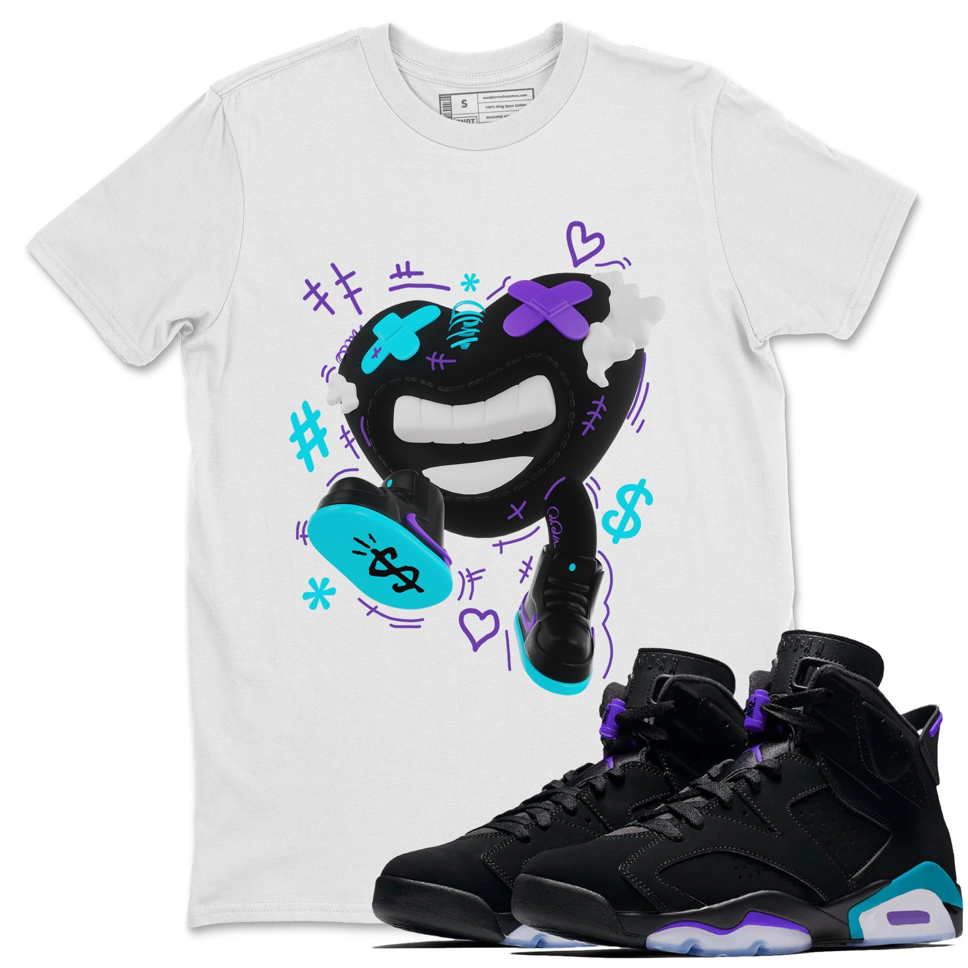 Air Jordan 6 Aqua shirt to match jordans Walk In Love sneaker tees AJ6 Aqua SNRT Sneaker Release Tees Unisex White 1 T-Shirt