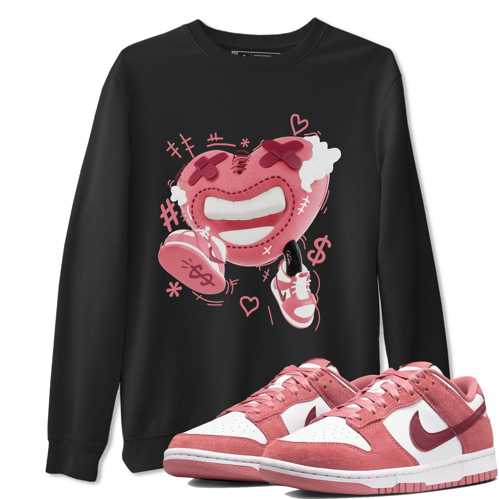 Dunk Valentines Day 2024 shirt to match jordans Walk In Love sneaker tees Dunk Happy Valentines Day 2024 SNRT Sneaker Release Tees Unisex Black 1 T-Shirt