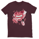 Dunk Valentines Day 2024 shirt to match jordans Walk In Love sneaker tees Dunk Happy Valentines Day 2024 SNRT Sneaker Release Tees Unisex Maroon 2 T-Shirt