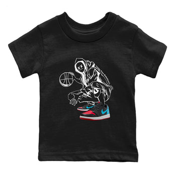 Air Jordan 1 UNC to Chicago shirt to match jordans Wanna Play Basketball sneaker tees AJ1 UNC to Chicago SNRT Sneaker Release Tees Baby Toddler Black 2 T-Shirt