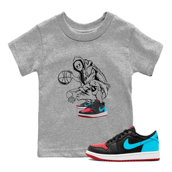 Air Jordan 1 UNC to Chicago shirt to match jordans Wanna Play Basketball sneaker tees AJ1 UNC to Chicago SNRT Sneaker Release Tees Baby Toddler Heather Grey 1 T-Shirt