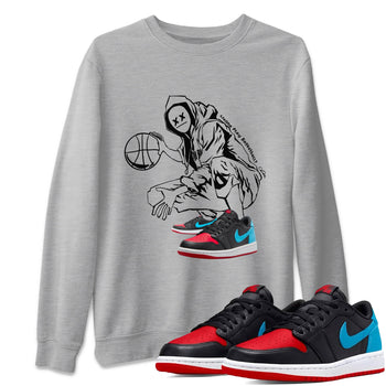 Air Jordan 1 UNC to Chicago shirt to match jordans Wanna Play Basketball sneaker tees AJ1 UNC to Chicago SNRT Sneaker Release Tees Unisex Heather Grey 1 T-Shirt