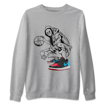 Air Jordan 1 UNC to Chicago shirt to match jordans Wanna Play Basketball sneaker tees AJ1 UNC to Chicago SNRT Sneaker Release Tees Unisex Heather Grey 2 T-Shirt