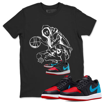 Air Jordan 1 UNC to Chicago shirt to match jordans Wanna Play Basketball sneaker tees AJ1 UNC to Chicago SNRT Sneaker Release Tees Unisex Black 1 T-Shirt