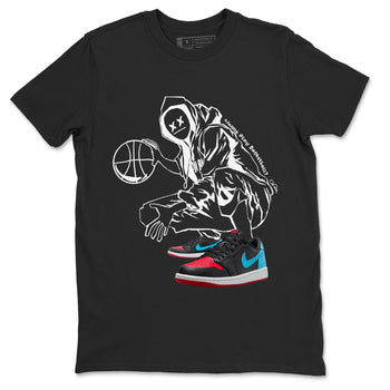 Air Jordan 1 UNC to Chicago shirt to match jordans Wanna Play Basketball sneaker tees AJ1 UNC to Chicago SNRT Sneaker Release Tees Unisex Black 2 T-Shirt