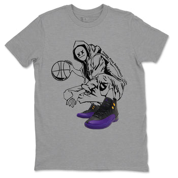 Air Jordan 12 Field Purple shirt to match jordans Wanna Play Basketball sneaker tees AJ12 Field Purple SNRT Sneaker Release Tees Unisex Heather Grey 2 T-Shirt
