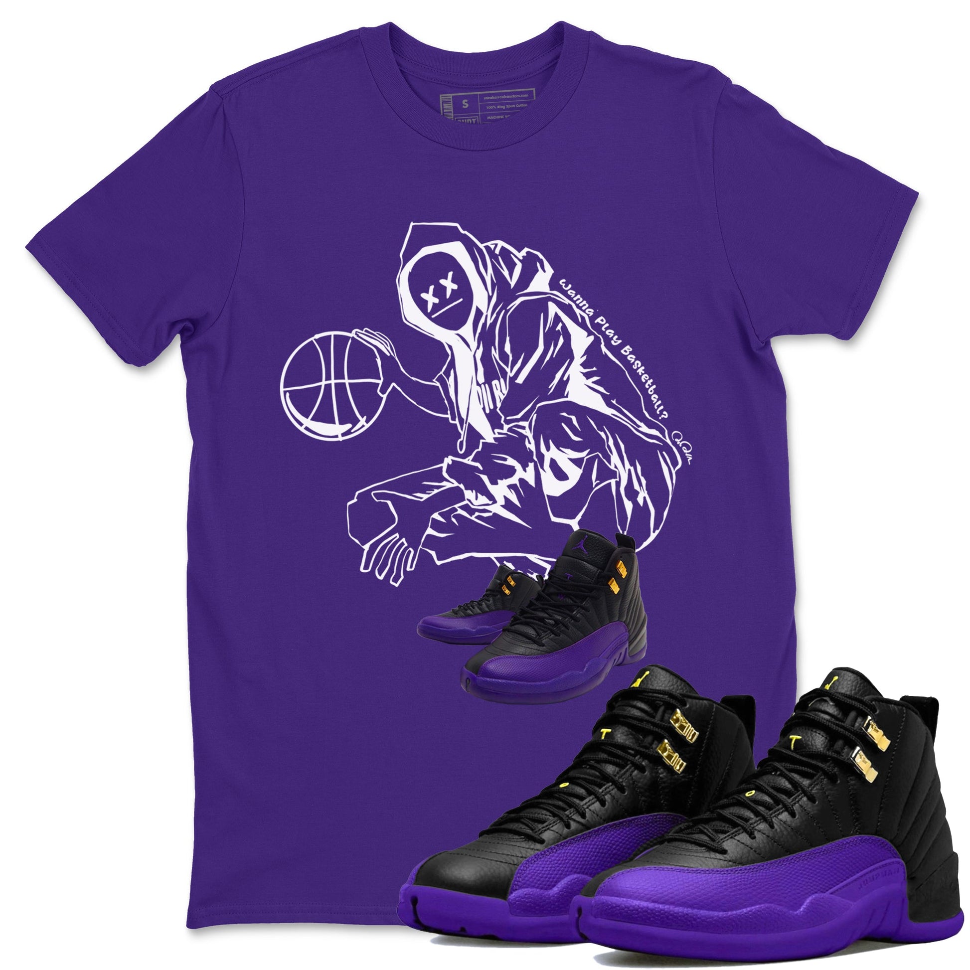 Air Jordan 12 Field Purple shirt to match jordans Wanna Play Basketball sneaker tees AJ12 Field Purple SNRT Sneaker Release Tees Unisex Purple 1 T-Shirt