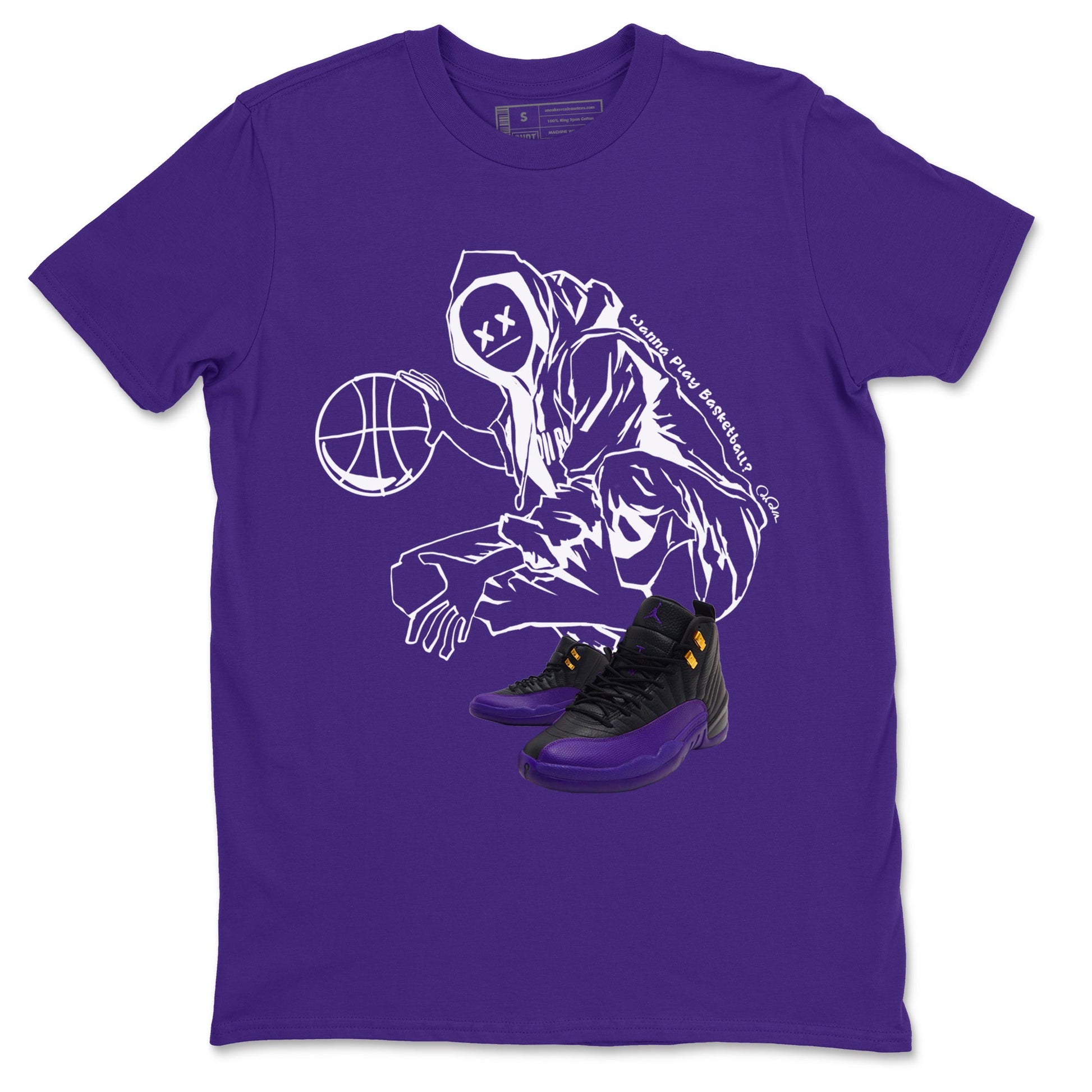 Air Jordan 12 Field Purple shirt to match jordans Wanna Play Basketball sneaker tees AJ12 Field Purple SNRT Sneaker Release Tees Unisex Purple 2 T-Shirt
