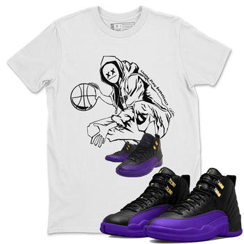 Air Jordan 12 Field Purple shirt to match jordans Wanna Play Basketball sneaker tees AJ12 Field Purple SNRT Sneaker Release Tees Unisex White 1 T-Shirt