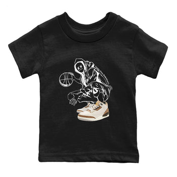 Air Jordan 3 Palomino shirt to match jordans Wanna Play Basketball sneaker tees AJ3 Palomino SNRT Sneaker Release Tees Baby Toddler Black 2 T-Shirt