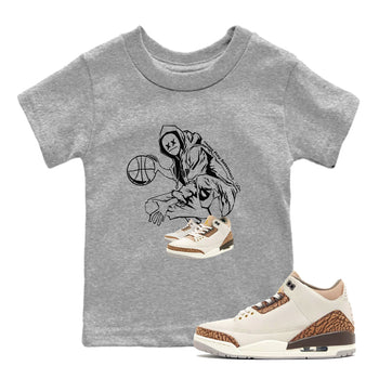 Air Jordan 3 Palomino shirt to match jordans Wanna Play Basketball sneaker tees AJ3 Palomino SNRT Sneaker Release Tees Baby Toddler Heather Grey 1 T-Shirt