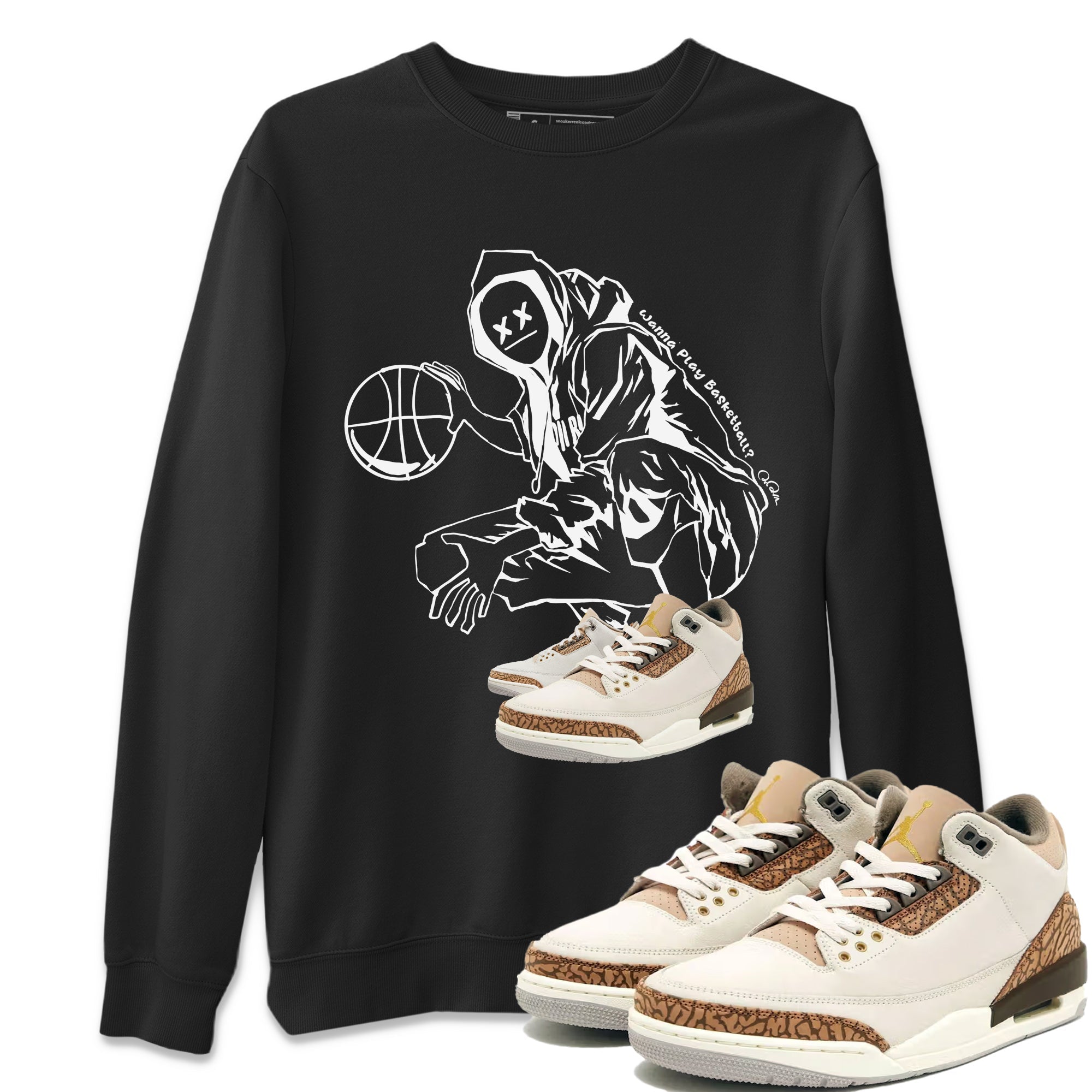 Air Jordan 3 Palomino shirt to match jordans Wanna Play Basketball sneaker tees AJ3 Palomino SNRT Sneaker Release Tees Unisex Black 1 T-Shirt