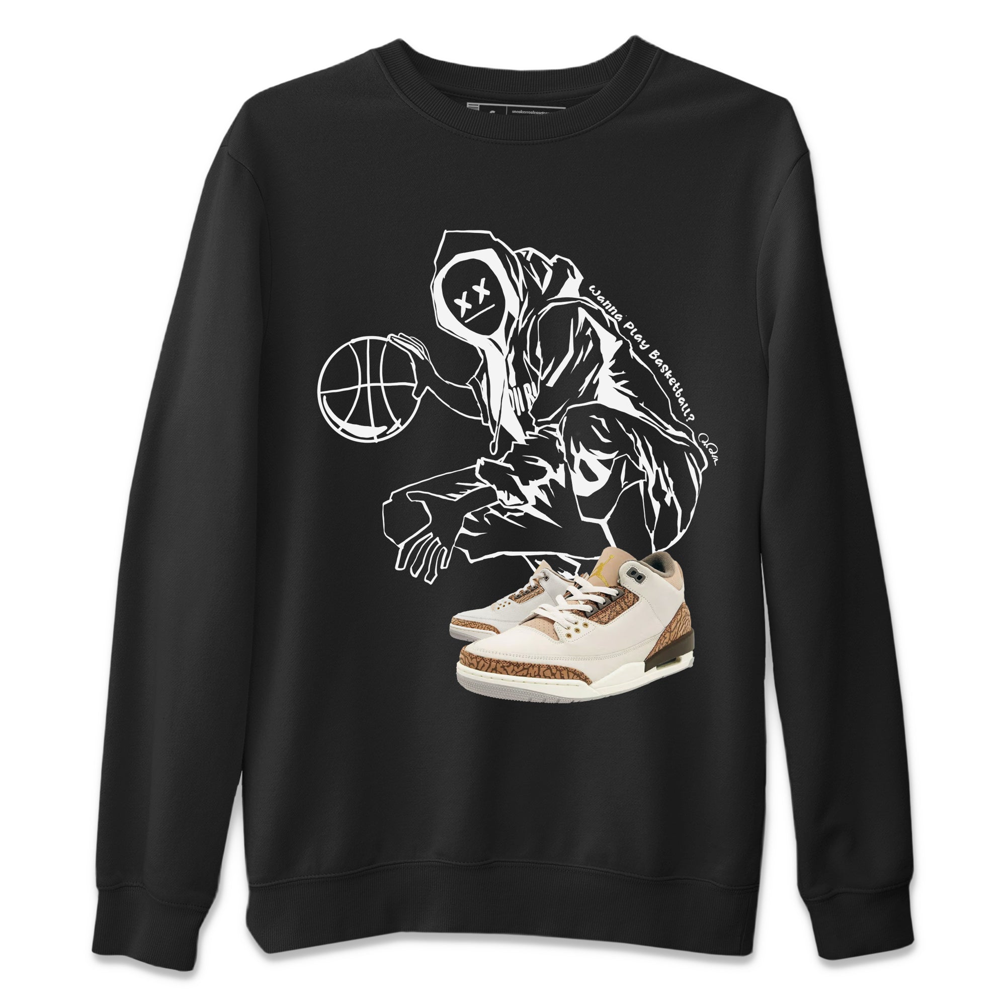 Air Jordan 3 Palomino shirt to match jordans Wanna Play Basketball sneaker tees AJ3 Palomino SNRT Sneaker Release Tees Unisex Black 2 T-Shirt