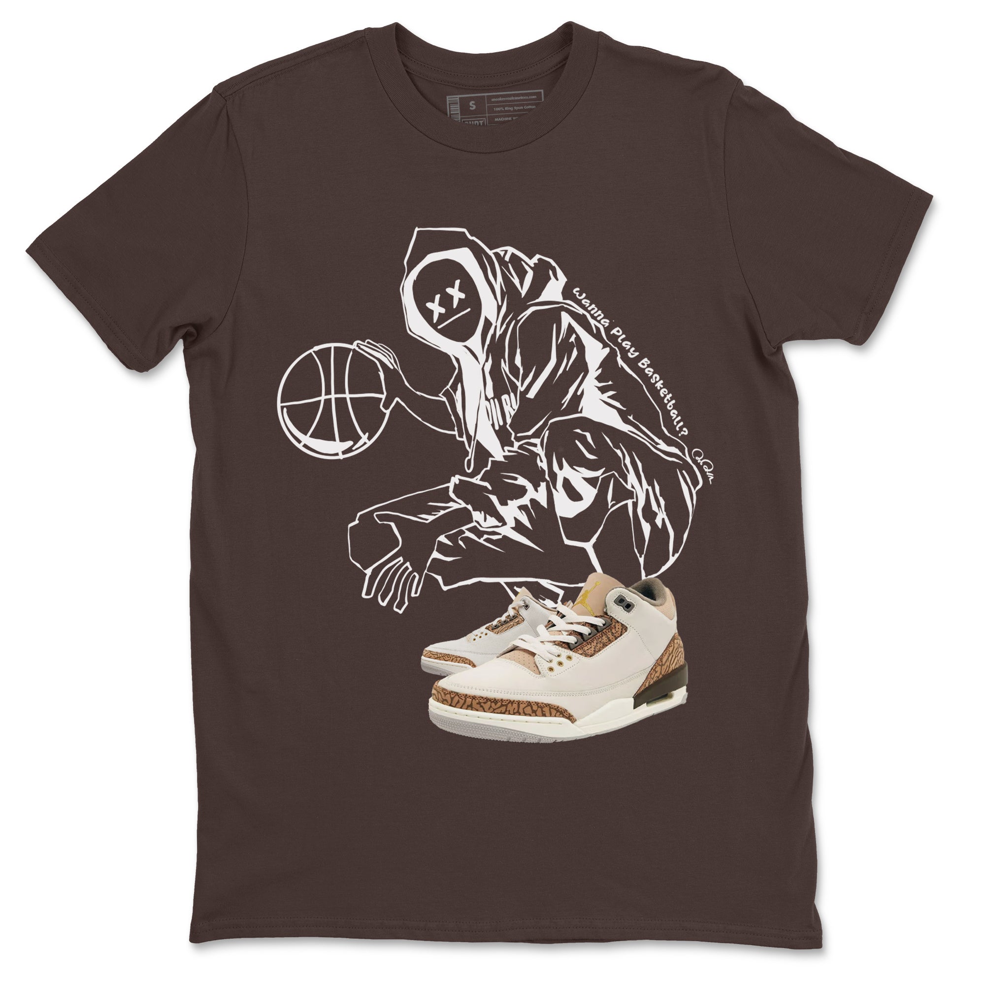 Air Jordan 3 Palomino shirt to match jordans Wanna Play Basketball sneaker tees AJ3 Palomino SNRT Sneaker Release Tees Unisex Dark Chocolate 2 T-Shirt