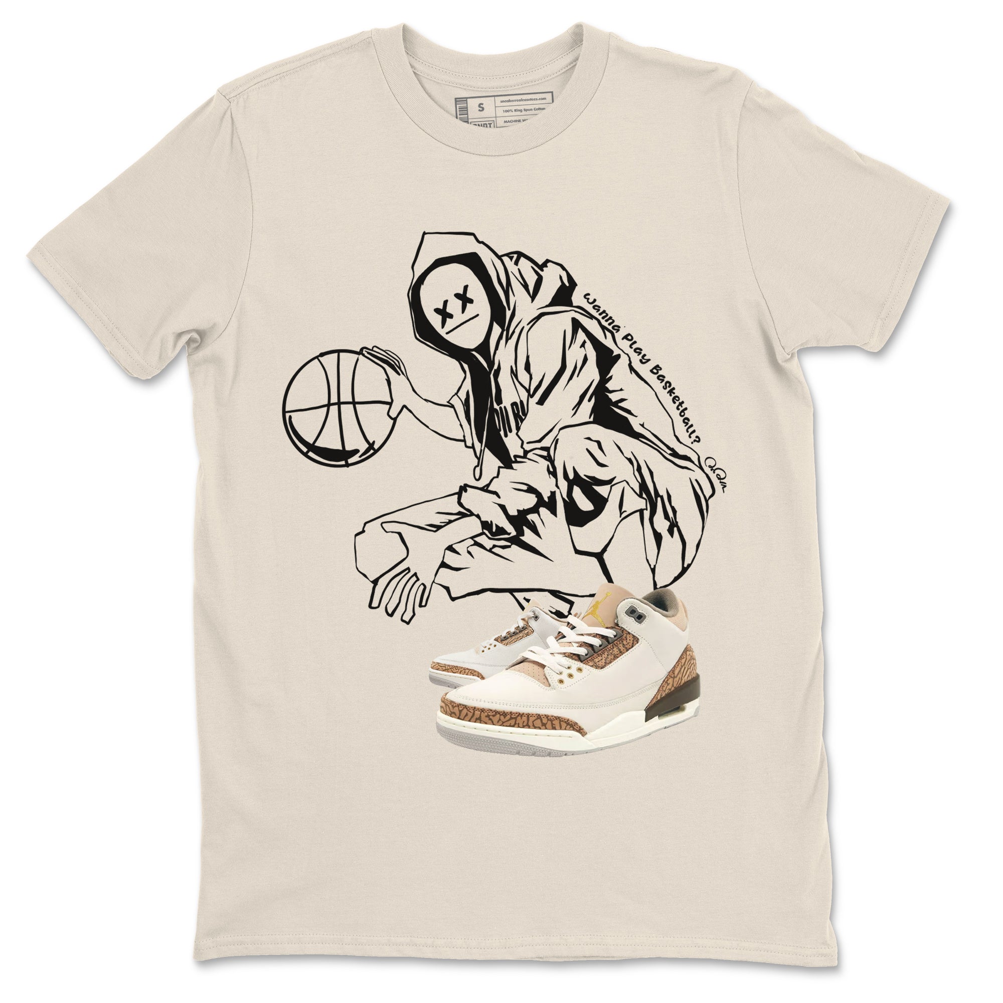 Air Jordan 3 Palomino shirt to match jordans Wanna Play Basketball sneaker tees AJ3 Palomino SNRT Sneaker Release Tees Unisex Natural 2 T-Shirt