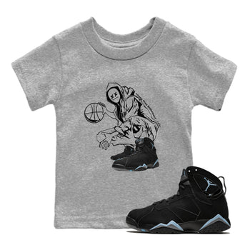 Air Jordan 7 Chambray shirt to match jordans Wanna Play Basketball sneaker tees AJ7 Chambray SNRT Sneaker Release Tees Baby Toddler Heather Grey 1 T-Shirt
