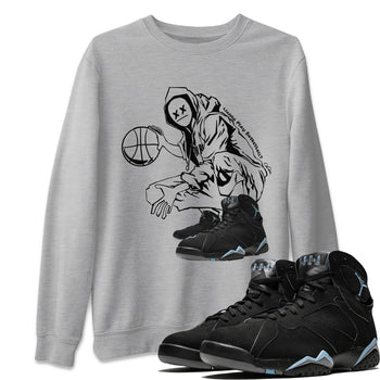 Air Jordan 7 Chambray shirt to match jordans Wanna Play Basketball sneaker tees AJ7 Chambray SNRT Sneaker Release Tees Unisex Heather Grey 1 T-Shirt