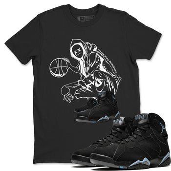Air Jordan 7 Chambray shirt to match jordans Wanna Play Basketball sneaker tees AJ7 Chambray SNRT Sneaker Release Tees Unisex Black 1 T-Shirt