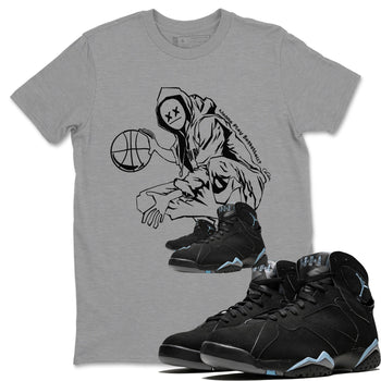 Air Jordan 7 Chambray shirt to match jordans Wanna Play Basketball sneaker tees AJ7 Chambray SNRT Sneaker Release Tees Unisex Heather Grey 1 T-Shirt