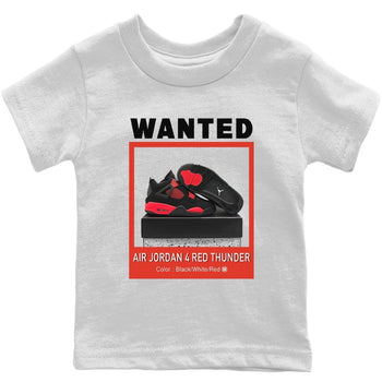 Jordan 4 Red Thunder Sneaker Match Tees Wanted Sneaker Tees Jordan 4 Red Thunder Sneaker Release Tees Kids Shirts