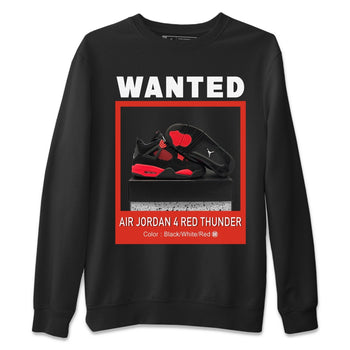 Jordan 4 Red Thunder Sneaker Match Tees Wanted Sneaker Tees Jordan 4 Red Thunder Sneaker Release Tees Unisex Shirts