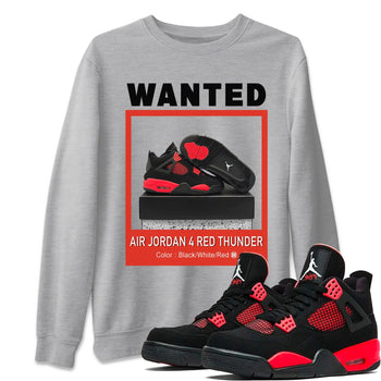 Jordan 4 Red Thunder Sneaker Match Tees Wanted Sneaker Tees Jordan 4 Red Thunder Sneaker Release Tees Unisex Shirts