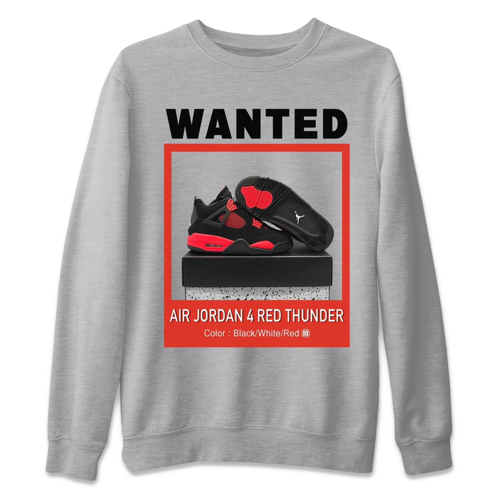 Jordan 4 Red Thunder Sneaker Match Tees Wanted Sneaker Tees Jordan 4 Red Thunder Sneaker Release Tees Unisex Shirts