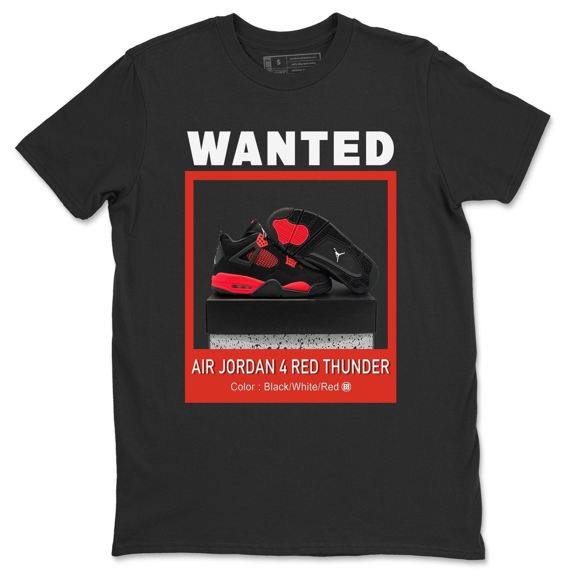 Jordan 4 Red Thunder Sneaker Match Tees Wanted Sneaker Tees Jordan 4 Red Thunder Sneaker Release Tees Unisex Shirts