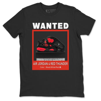 Jordan 4 Red Thunder Sneaker Match Tees Wanted Sneaker Tees Jordan 4 Red Thunder Sneaker Release Tees Unisex Shirts