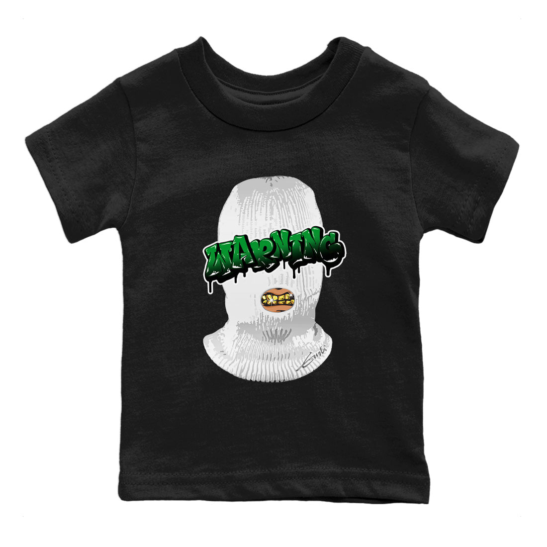 Air Jordan 1 Celtics Warning Baby and Kids Sneaker Tees Air Jordan 1 Retro Celtics Kids Sneaker Tees Washing and Care Tip