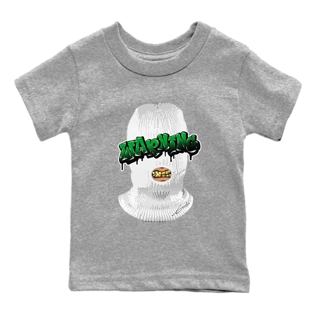 Air Jordan 1 Celtics Sneaker Match Tees Warning Sneaker Tees Air Jordan 1 Retro Celtics Sneaker Release Tees Kids Shirts Heather Grey 2