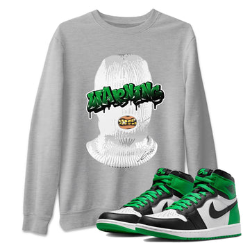 Air Jordan 1 Celtics Sneaker Match Tees Warning Sneaker Tees Air Jordan 1 Retro Celtics Sneaker Release Tees Unisex Shirts Heather Grey 1