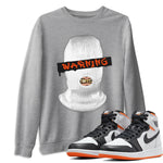 Jordan 1 Electro Orange Sneaker Match Tees Warning Sneaker Tees Jordan 1 Electro Orange Sneaker Release Tees Unisex Shirts