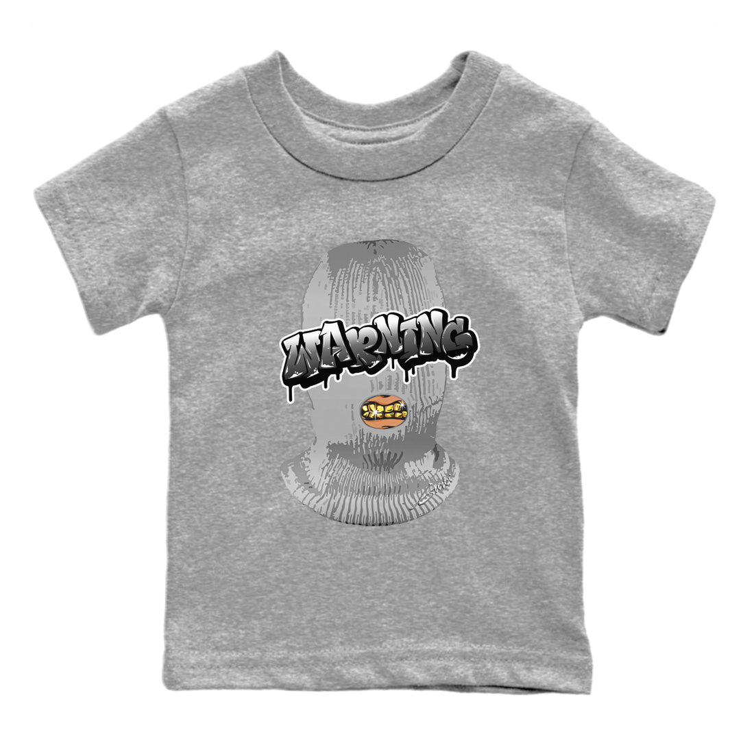 Air Jordan 13 Black Flint Sneaker Match Tees Warning Sneaker Tees Air Jordan 13 Black Flint Sneaker Release Tees Kids Shirts Heather Grey 2