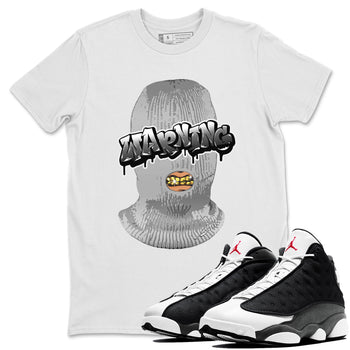 Air Jordan 13 Black Flint Sneaker Match Tees Warning Sneaker Tees Air Jordan 13 Black Flint Sneaker Release Tees Unisex Shirts White 1