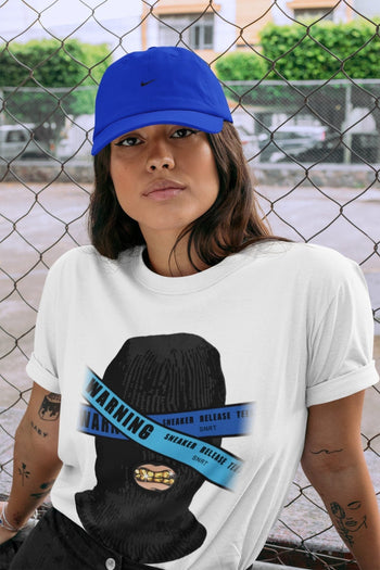 Jordan 2 OFF-WHITE Black Blue Sneaker Match Tees Warning Sneaker Tees Jordan 2 OFF-WHITE Black Blue Sneaker Release Tees Unisex Shirts