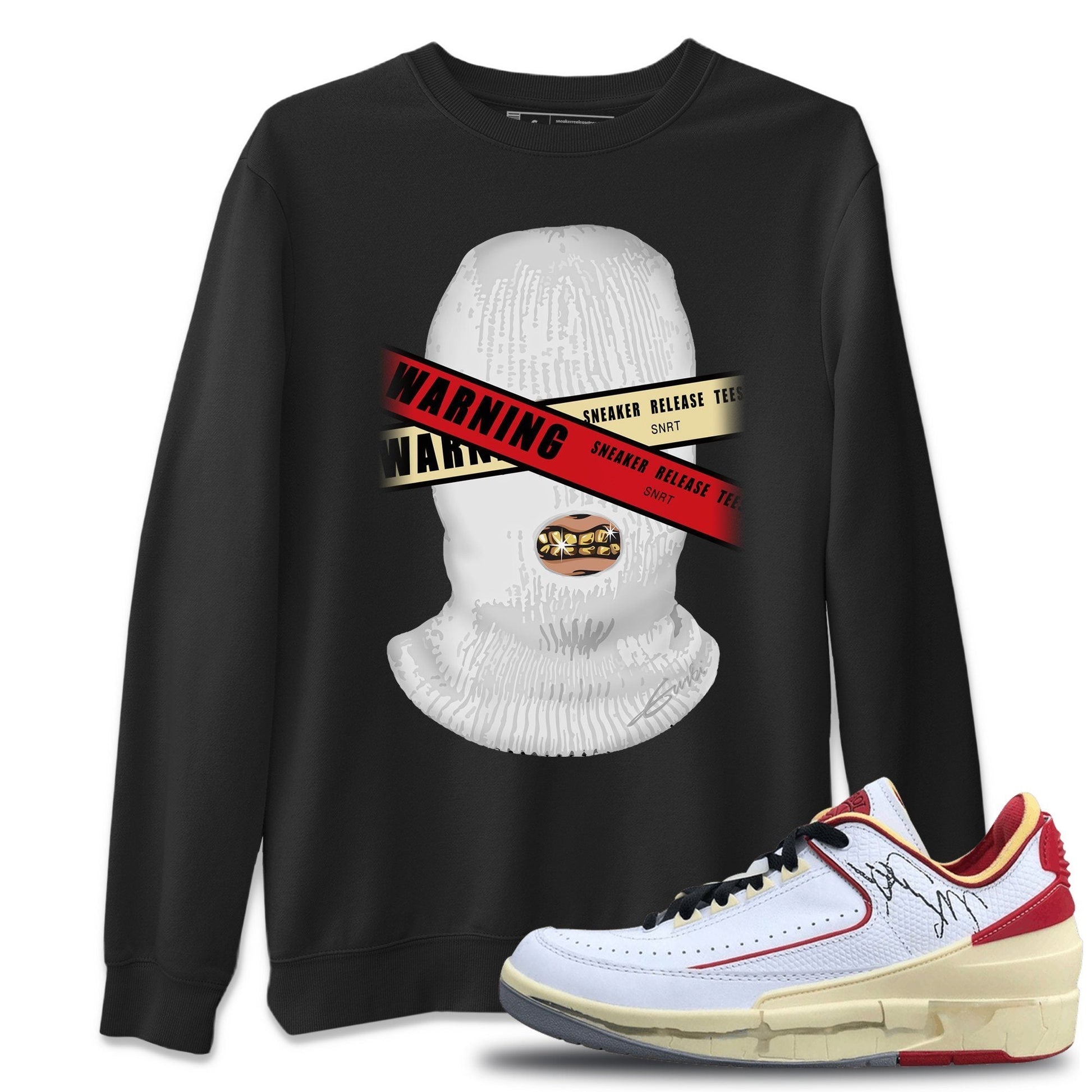 Jordan 2 OFF-WHITE Varsity Red Sneaker Match Tees Warning Sneaker Tees Jordan 2 OFF-WHITE Varsity Red Sneaker Release Tees Unisex Shirts