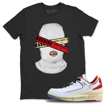 Jordan 2 OFF-WHITE Varsity Red Sneaker Match Tees Warning Sneaker Tees Jordan 2 OFF-WHITE Varsity Red Sneaker Release Tees Unisex Shirts
