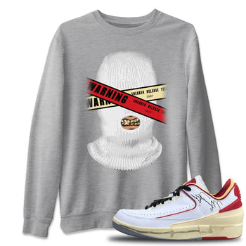 Jordan 2 OFF-WHITE Varsity Red Sneaker Match Tees Warning Sneaker Tees Jordan 2 OFF-WHITE Varsity Red Sneaker Release Tees Unisex Shirts