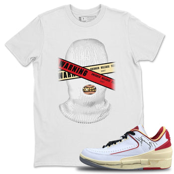 Jordan 2 OFF-WHITE Varsity Red Sneaker Match Tees Warning Sneaker Tees Jordan 2 OFF-WHITE Varsity Red Sneaker Release Tees Unisex Shirts