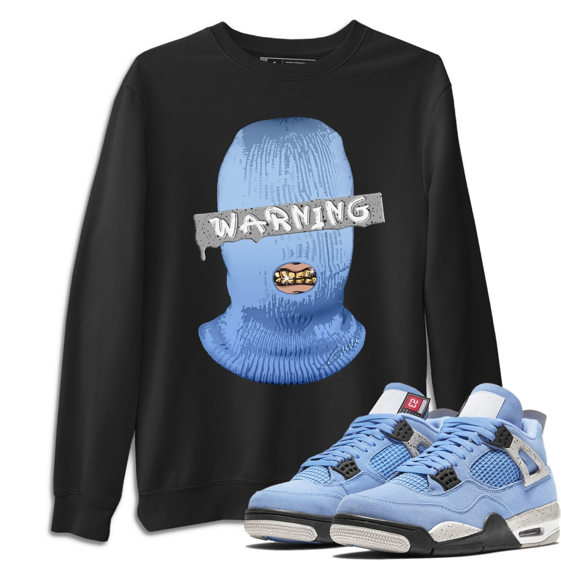 Jordan 4 University Blue Sneaker Match Tees Warning Sneaker Tees Jordan 4 University Blue Sneaker Release Tees Unisex Shirts