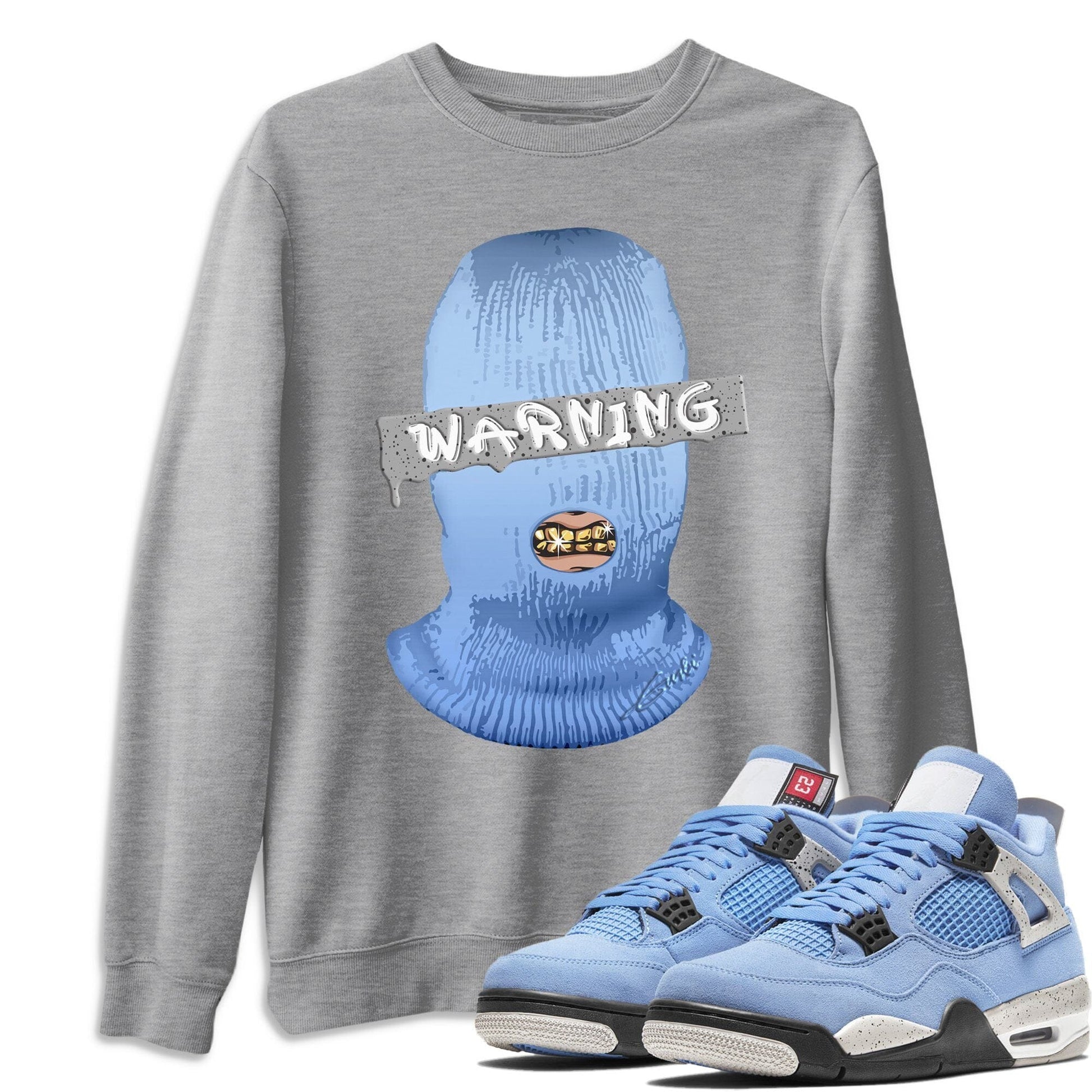 Jordan 4 University Blue Sneaker Match Tees Warning Sneaker Tees Jordan 4 University Blue Sneaker Release Tees Unisex Shirts