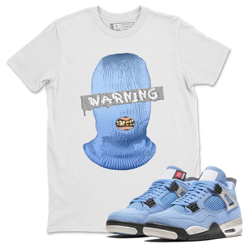 Jordan 4 University Blue Sneaker Match Tees Warning Sneaker Tees Jordan 4 University Blue Sneaker Release Tees Unisex Shirts