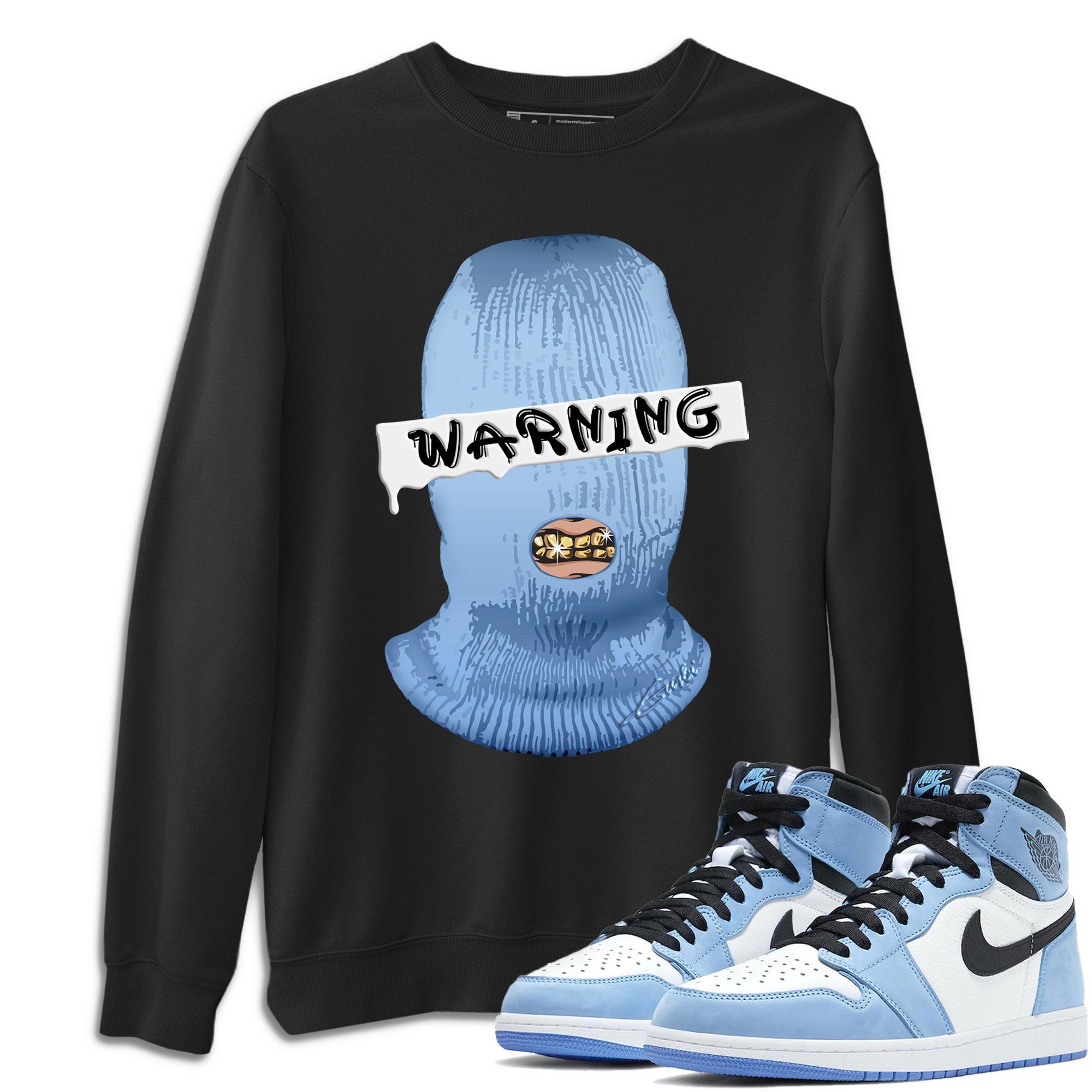 Jordan 1 University Blue Sneaker Match Tees Warning Sneaker Tees Jordan 1 University Blue Sneaker Release Tees Unisex Shirts